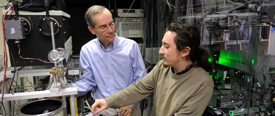 Professor and student in laboratory