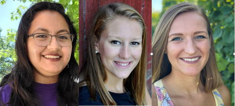 Head shots, from left, of Aguilar-Romer, Krueger and Stawiasz