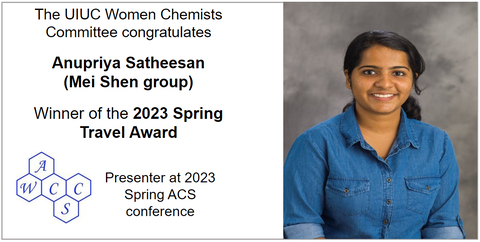 Head shot of Anupriya Satheesan with award details