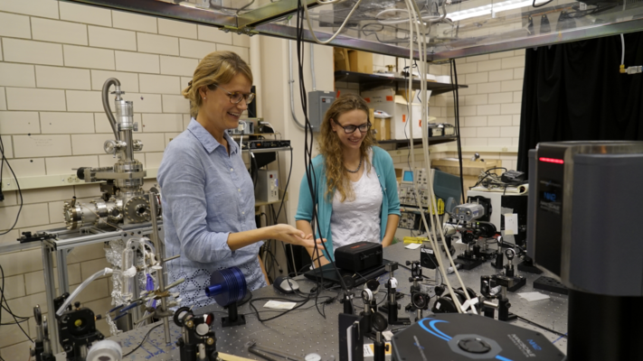 student in a lab