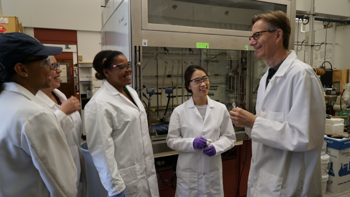 students in a lab