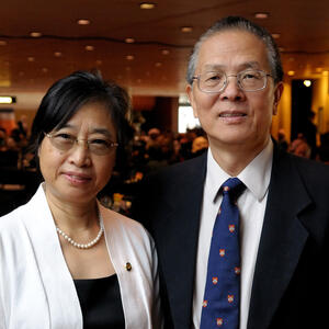 Head shot of Xiaoming Chen, left, and Peixin He