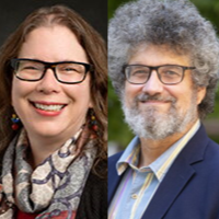 Side by side head shots of Cathy Murphy and Jonathan Sweedler